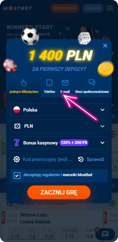 Wybierz typ